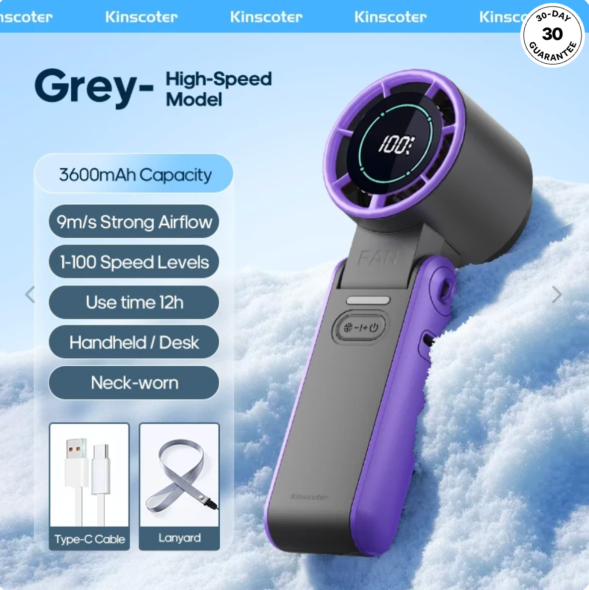 Portable Rechargeable Turbo Cooling Fan