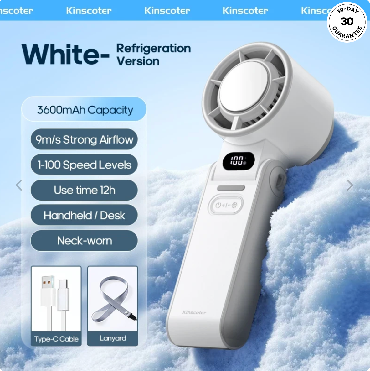 Portable Rechargeable Turbo Cooling Fan